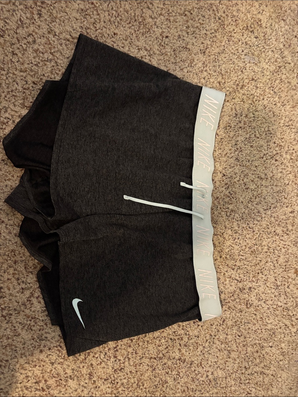 Nike Charcoal Shorts with Light Blue Accents